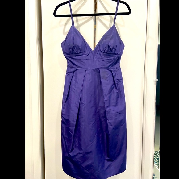 Navy J Crew Party Dress Silk Taffeta size 6 - Picture 1 of 1